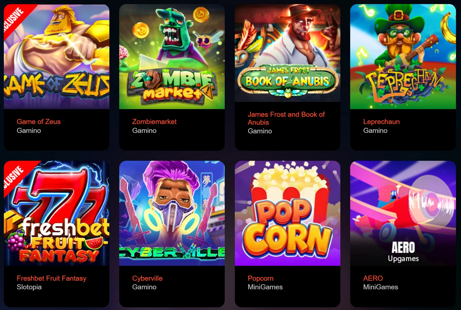 FreshBet Exclusive Mobile Games